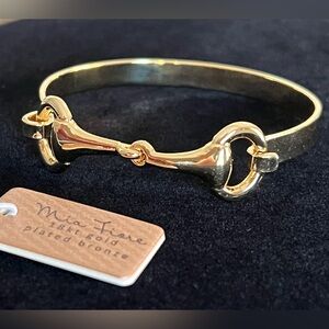 Mia Fiore Italy 18KT Gold Plated Bronze Horsebit Bracelet
